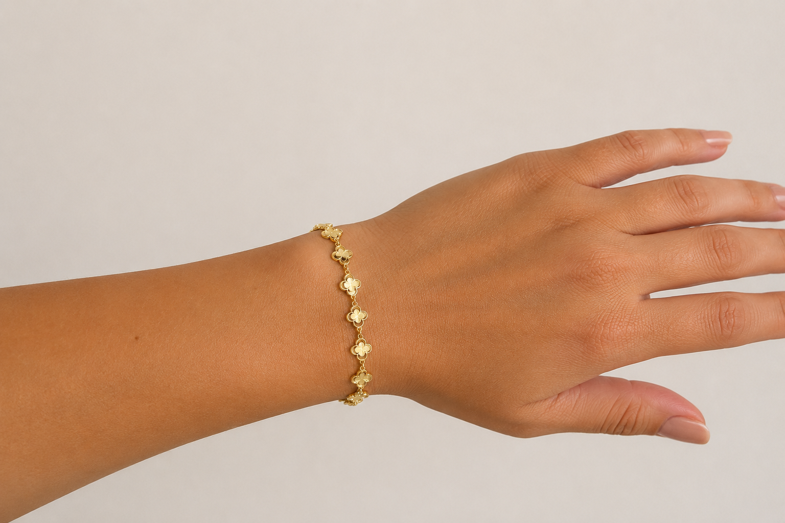Bracelet Fleurs Dorées