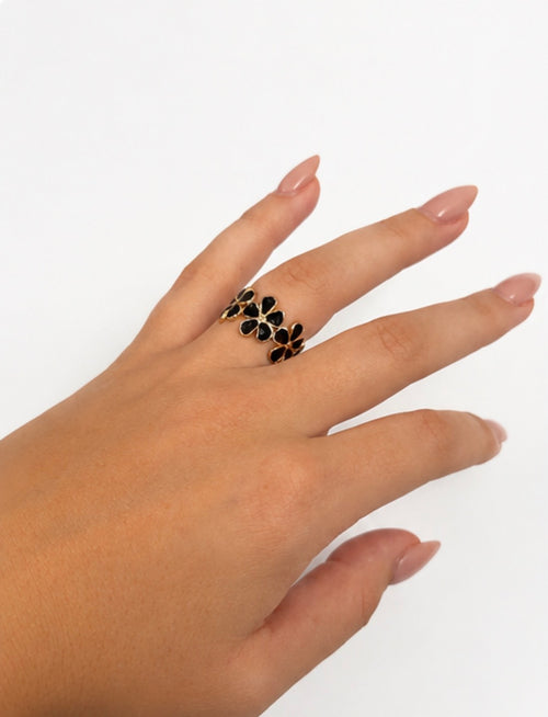 Bague Fleurs Dorées