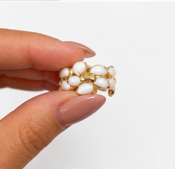 Bague Fleurs Dorées