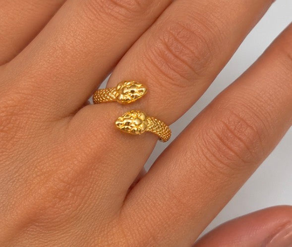 Bague Serpent Doré