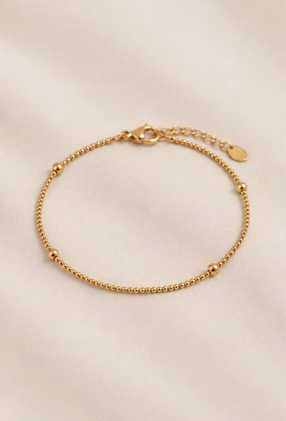Bracelet Perles Dorées